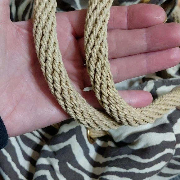 Michael Kors Zebra Print Canvas Shoulder Bag Satchel - Picture 9 of 11